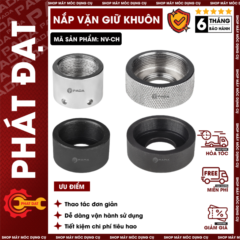 Nắp Vặn Giữ Khuôn Đột Cho Máy Đột Lỗ Thủy Lực CH60-Ch70-HHM60-HHM70