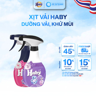 Chai Xịt Vải & Khử Mùi 350ml HABY – Hương Thơm Tươi Mát, Lưu Hương Lâu, Khử Mùi Cực Hiệu Quả