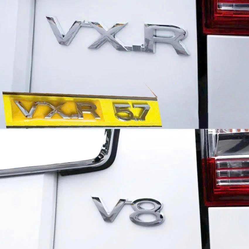 Logo Chữ Nổi VXR 5.7 V8 Dán Sau Xe Land Cruiser LC200 - Bộ Tem Chữ Dành Cho Xe Toyota Land Cruiser