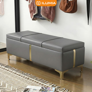  Ghế sofa da cao cấp ghế chờ băng dài có hộp chứa đồ tiện dụng thương hiệu ILUMIA - GC32 