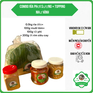  Combo Bánh Tráng Rìa Dẻo Phơi Sương 500g + Muối Nhuyễn Tôm + Tỏi Phi + Ớt Rim Siêu Cay – Ăn Vặt Chuẩn Tây Ninh 
