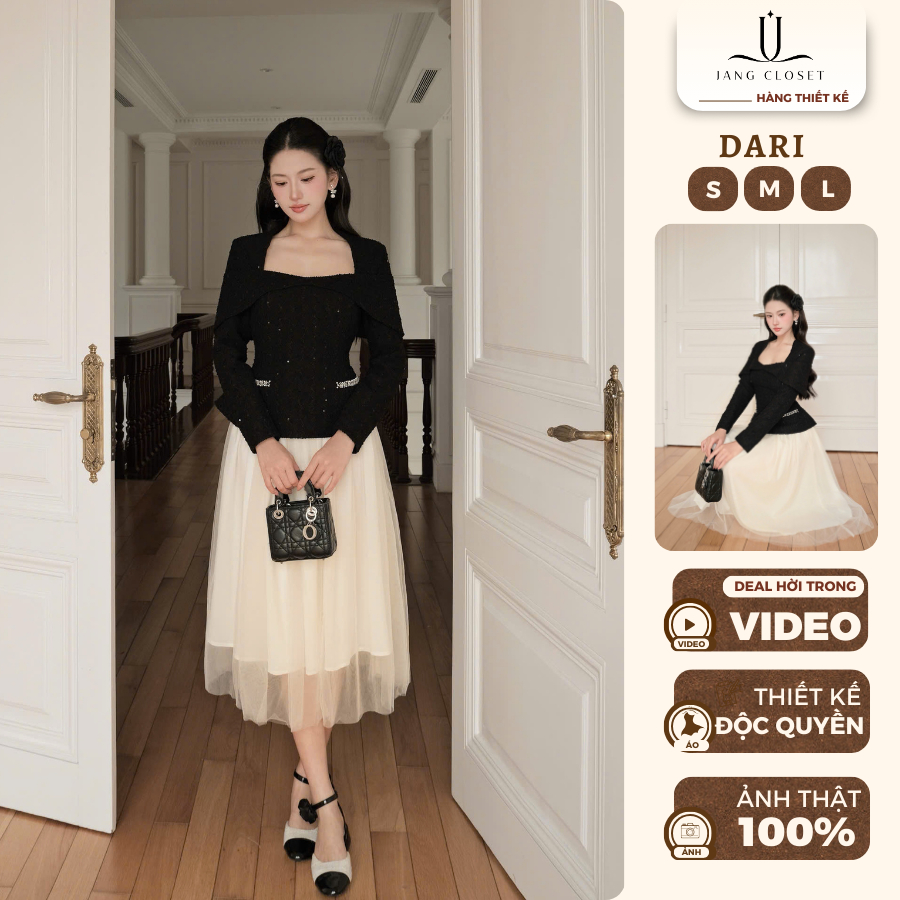[JANGCLOSET] Chân váy Dari Skirt dáng dài phù hợp đi làm đi chơi Jang Closet