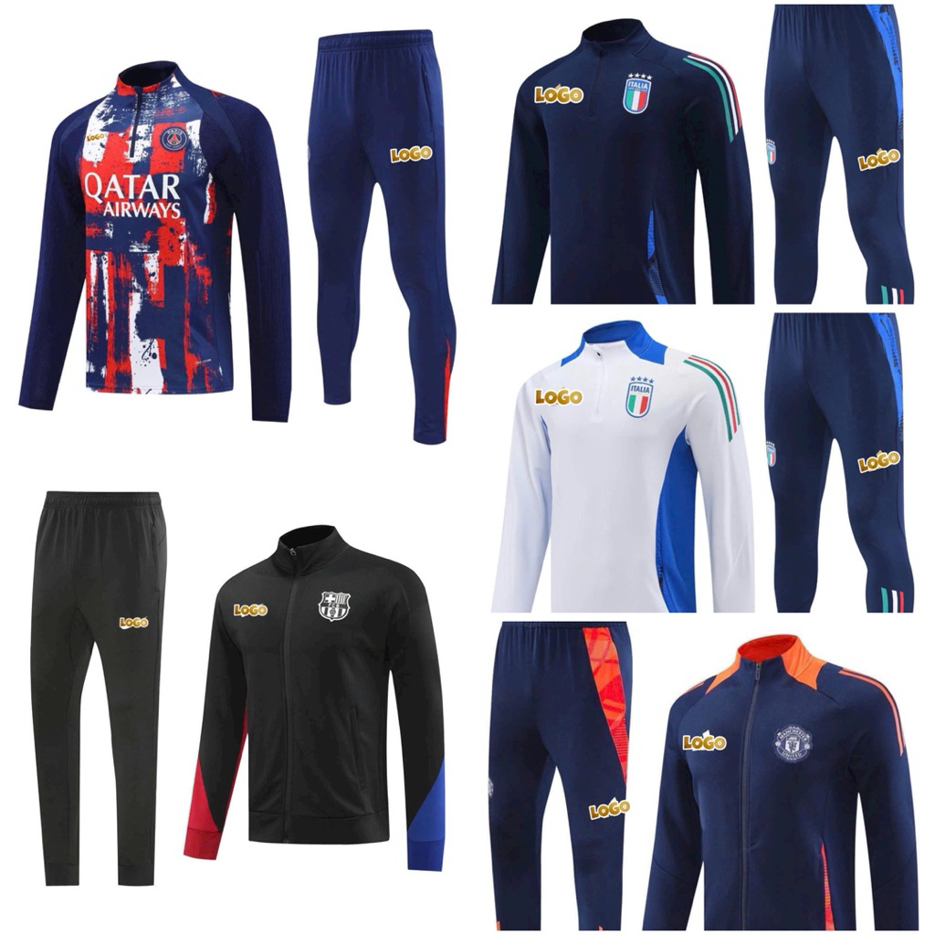Bộ thể thao nỉ quần áo bóng đá form Âu clb Mu Psg Barca tuyển Ý cao cấp