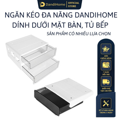 Ngăn kéo đa năng DandiHome dán dưới mặt bàn làm việc và tủ bếp