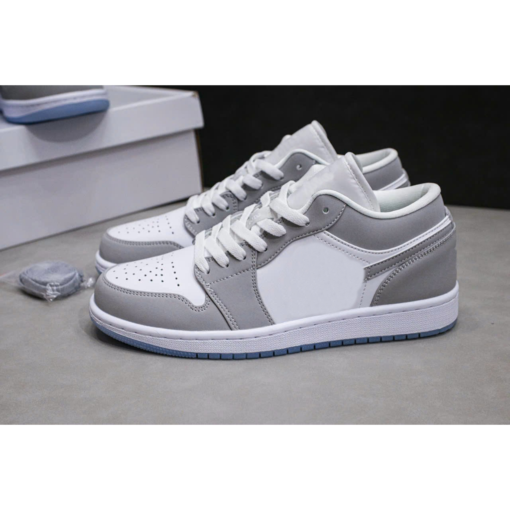 Giày Thể Thao Low White Wolf Grey, Giày Sneker Xám Đế Trong Cao Cấp