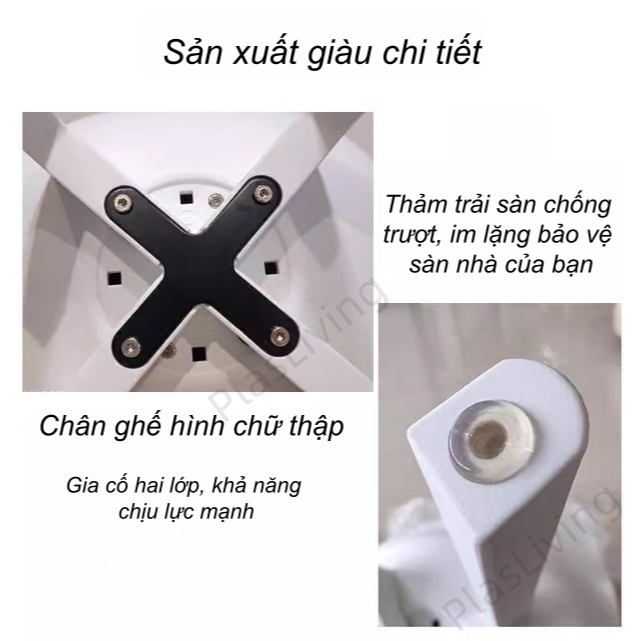 Plas Ghế nhựa Ghế Ăn Phong Cách Bắc Âu Vật Liệu PP Cao Cấp Đệm Da Êm Ái Chân PP Chắc Chắn Bền Đẹp | BigBuy360 - bigbuy360.vn