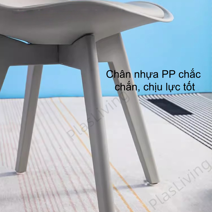 Plas Ghế nhựa Ghế Ăn Phong Cách Bắc Âu Vật Liệu PP Cao Cấp Đệm Da Êm Ái Chân PP Chắc Chắn Bền Đẹp | BigBuy360 - bigbuy360.vn