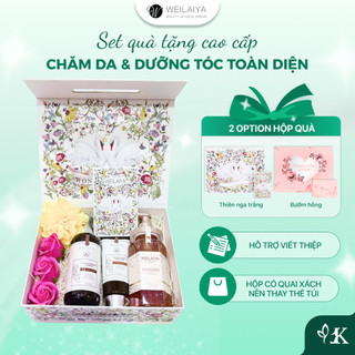   Quà tặng mẹ yêu  Bộ sản phẩm dầu gội gừng cao cấp Weilaiya Luxury và sữa tắm hỗ trợ chăm sóc tóc dưỡng da mềm mịn 