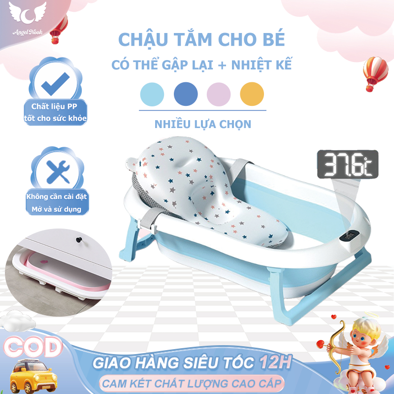 Thau tắm bé cao cấp gấp gọn