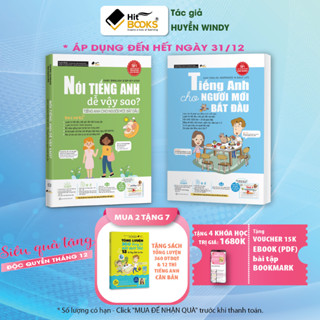  COMBO 2 Sách Nói Tiếng Anh Dễ Vậy Sao & TA Dành Cho Người Mời Bắt Đầu Tặng khóa học HITBOOKS - Tác giả HUYỀN WINDY 