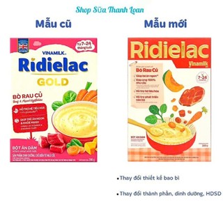 Bột ăn dặm ridielac gold bò rau củ - hộp giấy 200g
