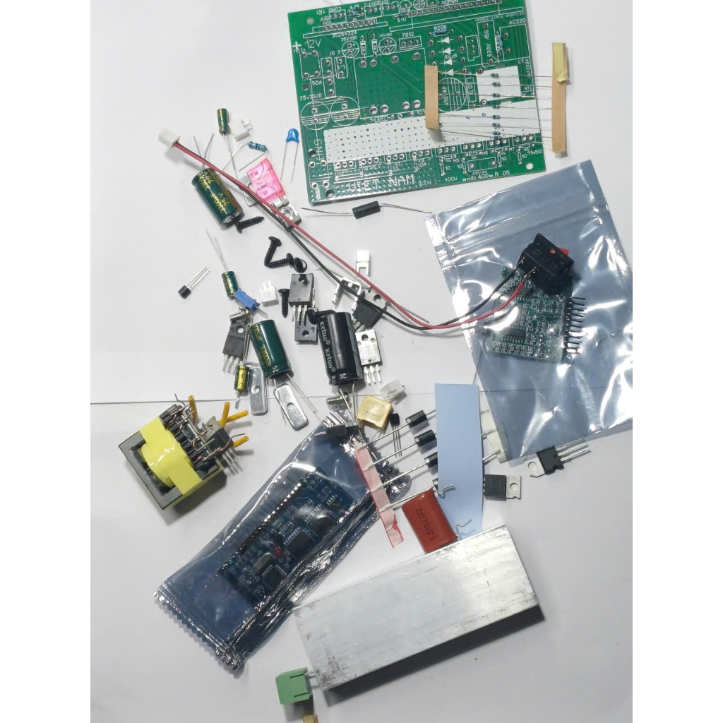 mạch điện inverter 500w sin chuẩn , linh kiện tự lắp