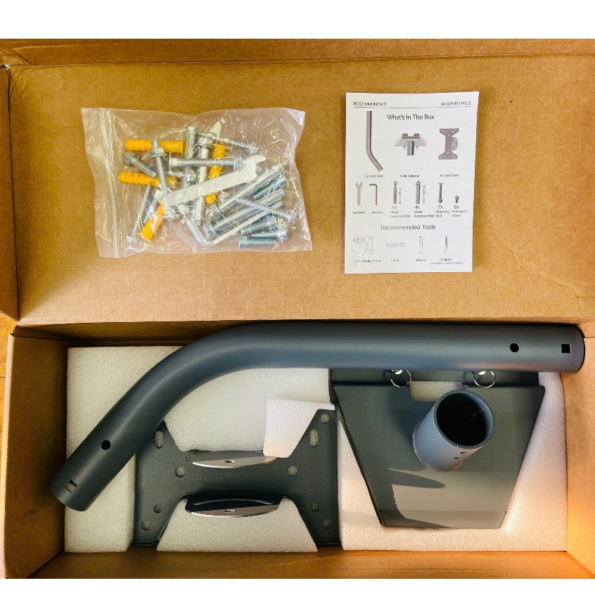 Giá đỡ bộ chuyển đổi cực hợp kim cho bộ Internet vệ tinh Starlink Gen 3 Ống cong/Ống thẳng