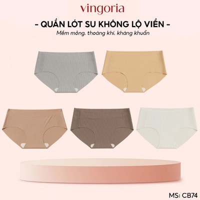 Set 5 quần lót nữ su thạch không đường may VINGO/VINGORIA quần lót kháng khuẩn siêu tàng hình CB74