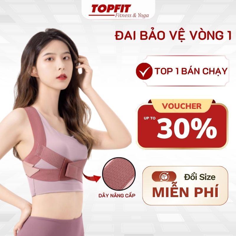 Đai Bảo Vệ Vòng 1 TOPFIT Chống Gù Lưng - Định Hình, Nâng Đỡ Ngực Khi Tập Gym, Yoga, Thể Thao