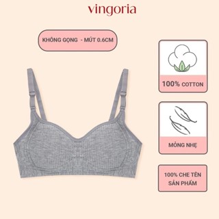  Áo ngực không gọng nữ mút mỏng 0.6cm chất cotton kháng khuẩn thoáng khí cao cấp VINGO VINGORIA S211 