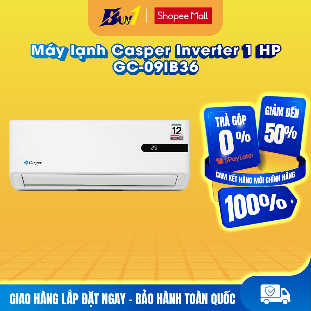 GC-09IB36 - Máy lạnh Casper Inverter 1 HP GC-09IB36 - Hàng chính hãng