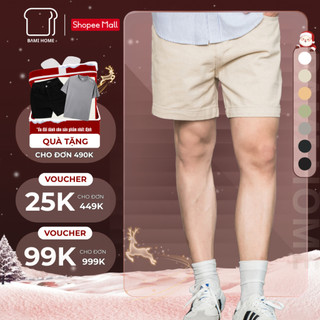  Quần short nam MONO KAKI BAMI HOME BM chất kaki cotton ít nhăn form trên gối dễ phối đồ QK16 