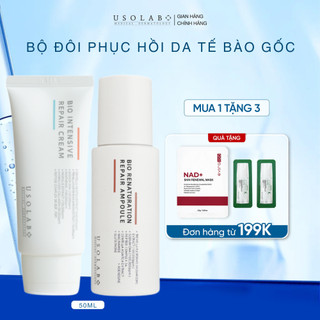  Bộ phục hồi tái tạo da và làm dịu da USOLAB - Serum Repair Ampoule 50ml + Kem dưỡng Repair Cream 50ml || 
