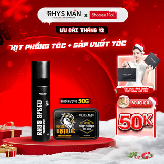  Sáp vuốt tóc tạo kiểu tự nhiên giữ nếp suốt 12h & Xịt phồng tóc Rhys Speed tạo độ phồng giữ nếp tự nhiên 100ml Rhys Man 