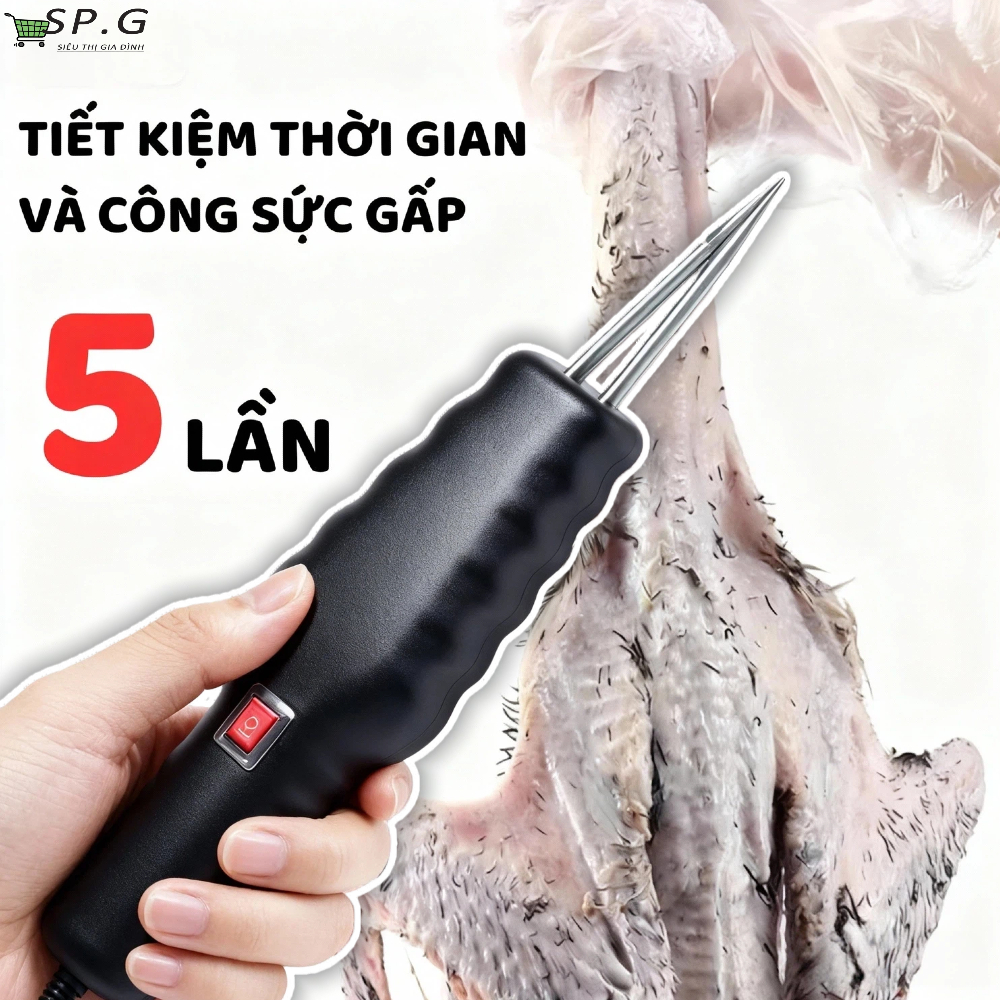 Máy Nhổ Lông Vịt Sạc Pin, Máy Loại Bỏ Lông Măng Gà Vịt Cầm Tay Thế Hệ Mới Công Suất Cao, Nhỏ Gọn Tiện Lợi Kèm Bộ Sạc