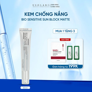  Kem chống nắng cho da dầu mụn USOLAB Sun Block Matte 50ml - Giúp kiềm dầu nâng tone sáng da bảo vệ da với SPF 50+ 