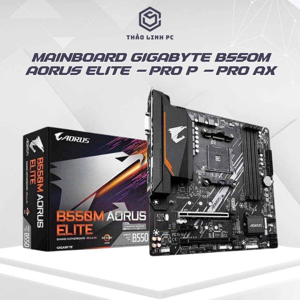 Mainboard Gigabyte B550M Aorus Elite và B550M AORUS PRO-P m-ATX, AM4, 4 khe DDR4