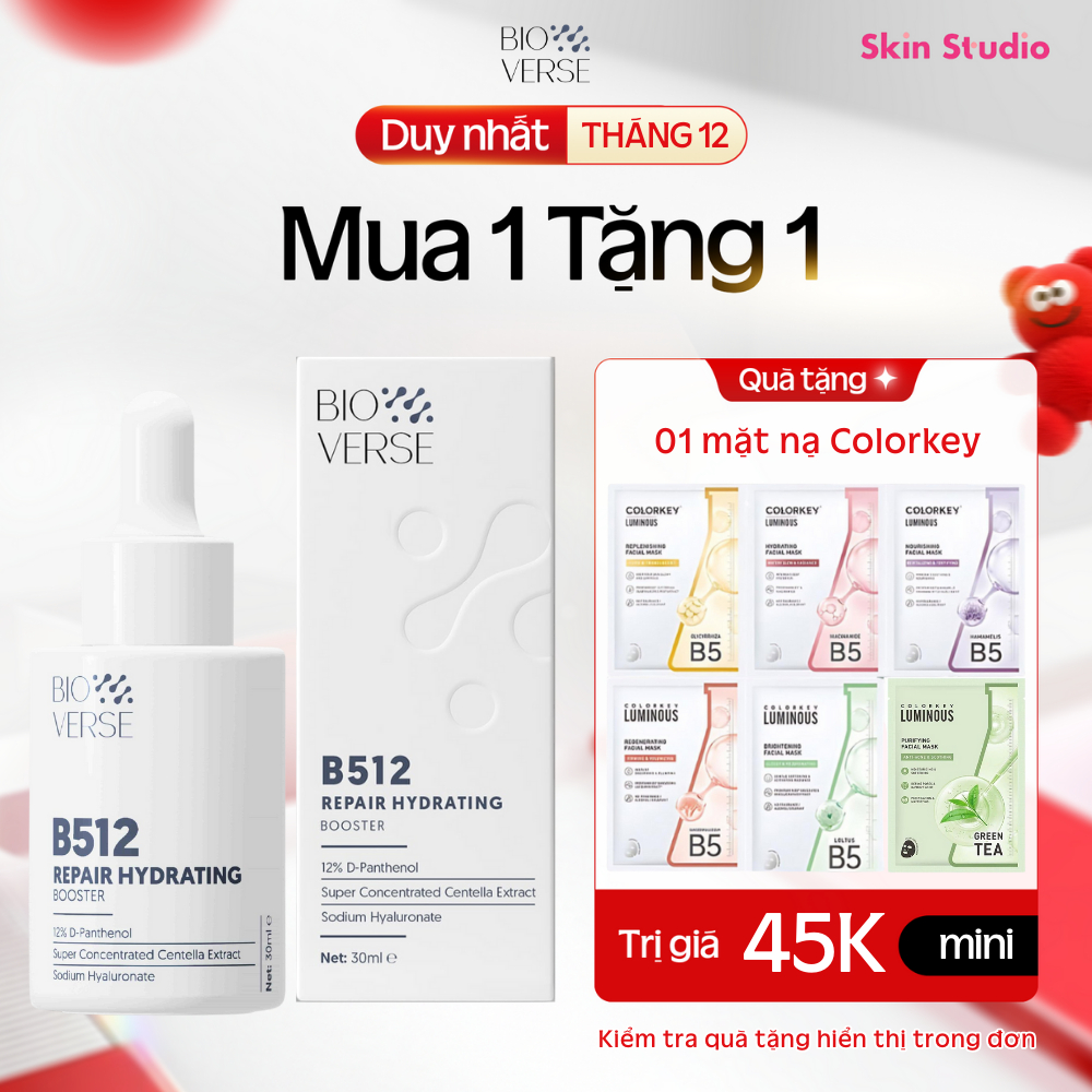 Tinh Chất B5 12% Phục Hồi Da Cấp Ẩm Bioverse B512 Repair Hydrating Booster 30ml - Skin Studio