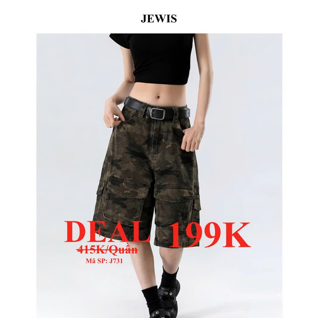 Quần Sooc Jewis Hoạ Tiết Rằn Ri Phong Cách Cá Tính Năng Động - J731
