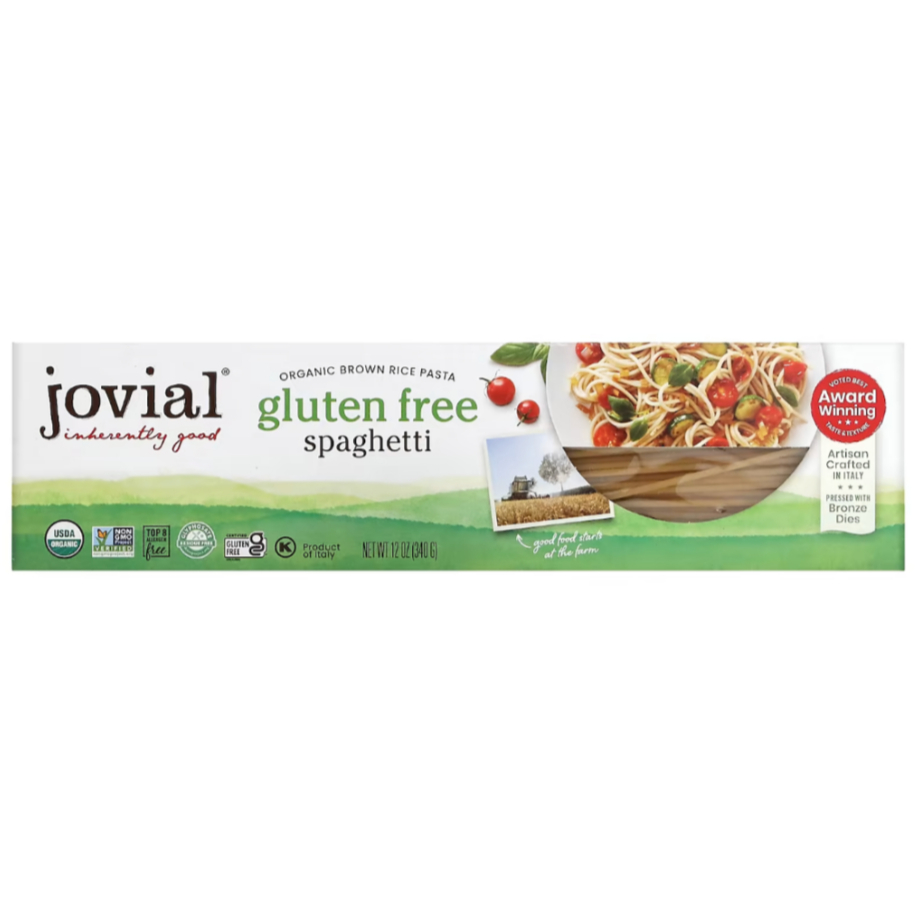 MÌ Ý GẠO NÂU HỮU CƠ - ĂN KIÊNG KOSHER Jovial Organic Brown Rice Pasta - Spaghetti, Organic, 340g