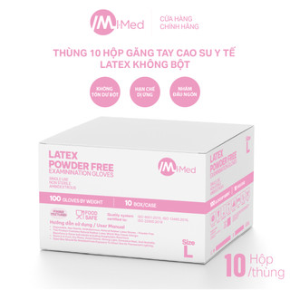  Thùng găng tay y tế Imed Latex không bột 5.0g 10 hộp thùng 