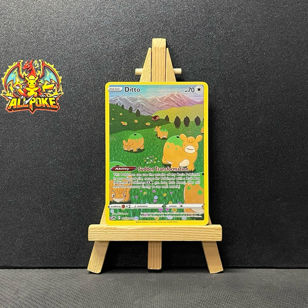 1 Lá Thẻ Bài Pokemon Chính Hãng, Ditto - GG22/GG70 -M-NM