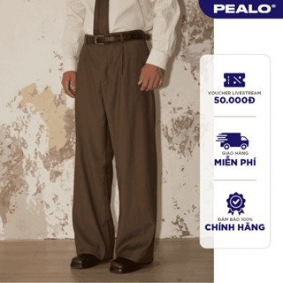  Quần âu nam wool cạp thường PEALO ss25 chất liệu cao cấp mềm mịn form xuông loosefit -TEMPO TROUSERS 