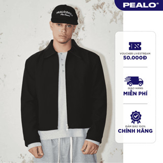  Áo khoác zip kaki kéo khoá phối cổ da PEALO ss25 chất liệu cao cấp from crop - Rhythm Jacket 