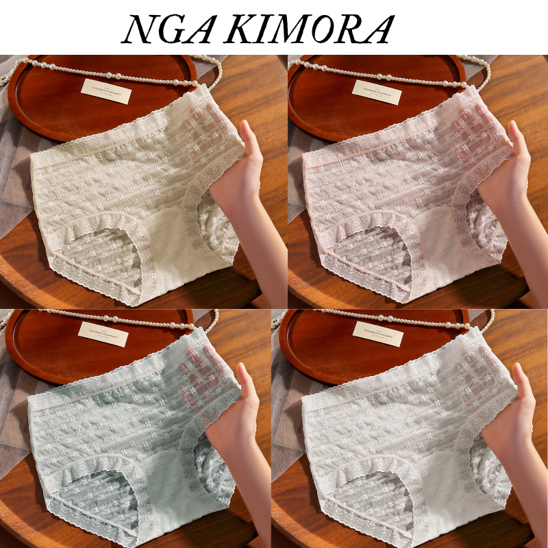 Quần Lót Nữ Đáy Tơ Tằm Mềm Mịn, Kháng Khuẩn, Thoáng Khí, Vải Ren Không Vết Hằn, Mỏng Nhẹ M1