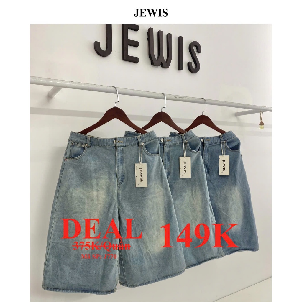 Quần Jeans Mài Lửng Jewis Màu Xanh Xám Phong Cách Trẻ Trung Năng Động - J770
