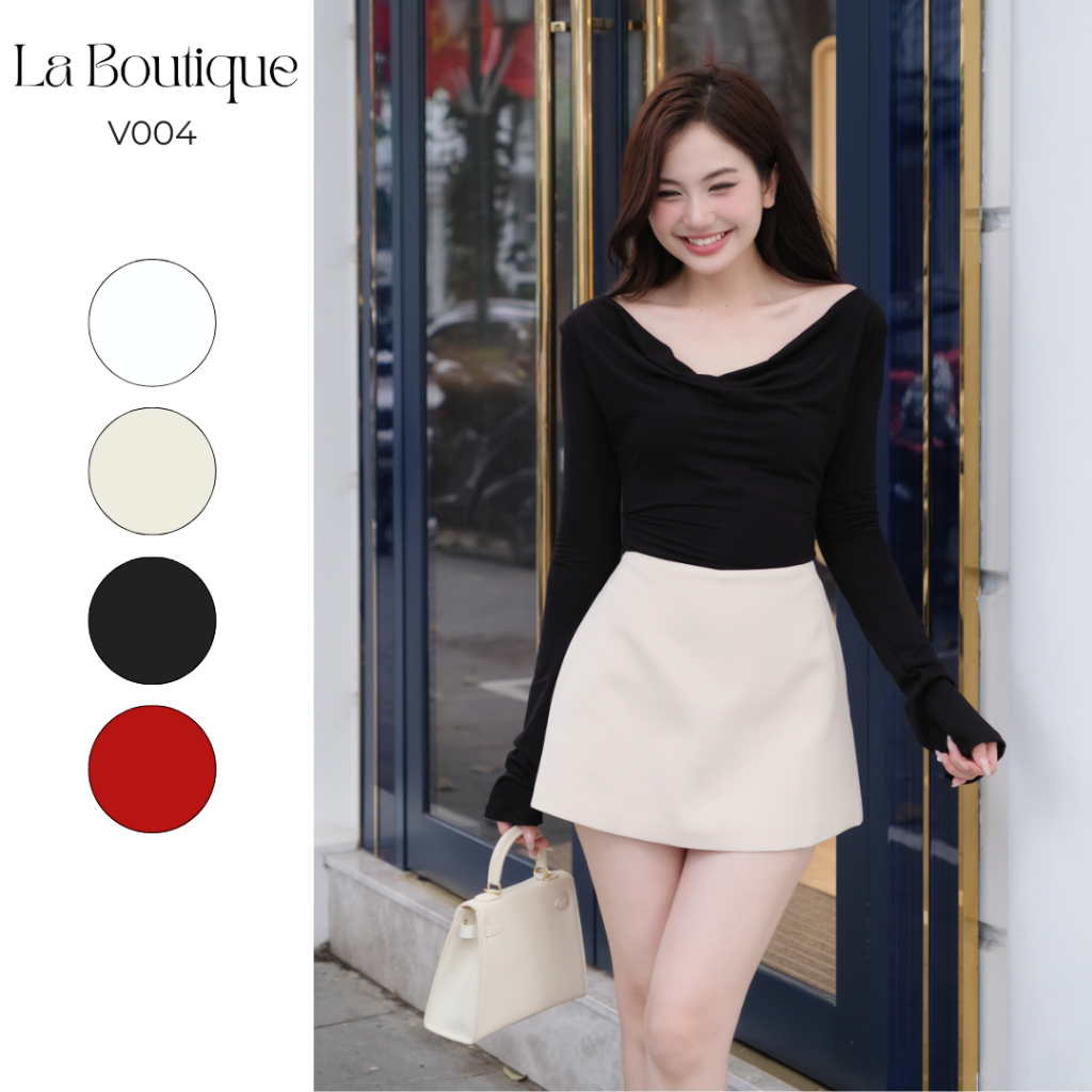Chân Váy Chữ A Lưng Cao Hack Mông Vải Carolan 2 Lớp Dày Dặn Cao Cấp La Boutique V004 | BigBuy360 - bigbuy360.vn