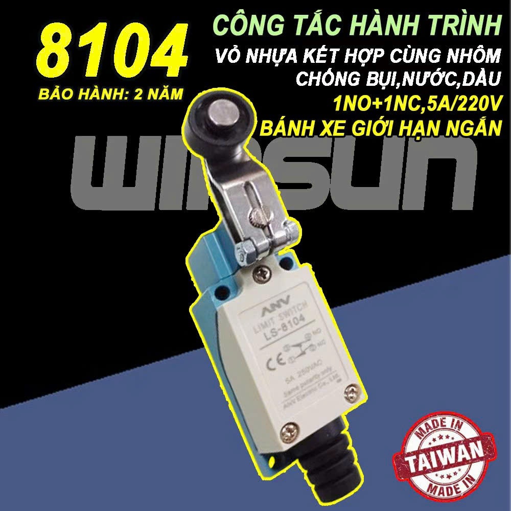 Công tắc hành trình 8104 (ME-8104) kín nước giới hạn hành trình, chất lượng tốt, Đài Loan ANV, BH: 2