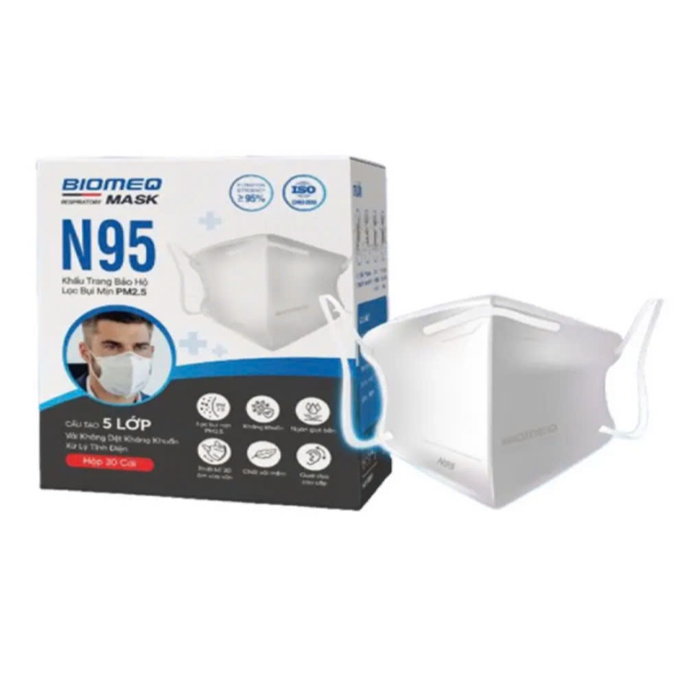 Khẩu trang bảo hộ Biomeq Mask N95 Màu Trắng