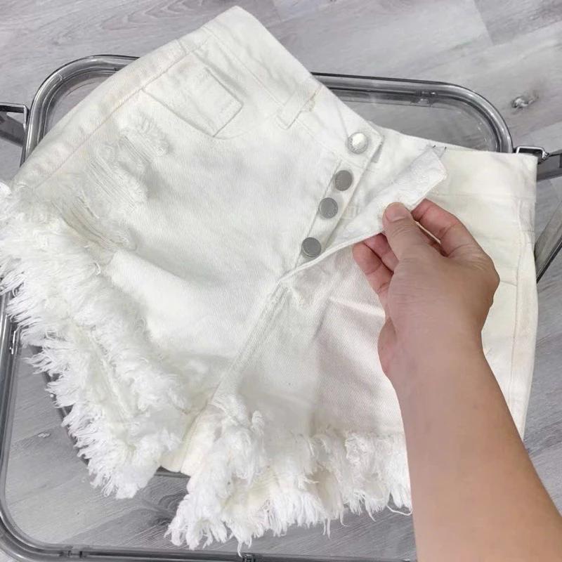 (MQ6) Quần Short Jean 4 Nút – Form Ôm Tôn Dáng, Viền Tua Rua Cá Tính