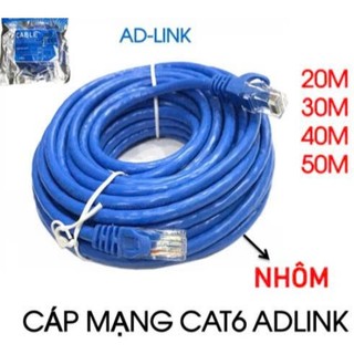 Dây Cáp Mạng Cat 6 ADLINK 15m 20m 30m 40m 50m bấm sẵn 2 đầu- Chất liệu Nhôm