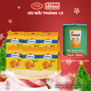   ƯU ĐÃI LIVESTREAM  Combo 6 bánh mì hoa cúc ngàn lớp Fe'sta Richy 3 bánh túi HSD 35 ngày từ NSX KH cân nhắc LIVESTREAM 