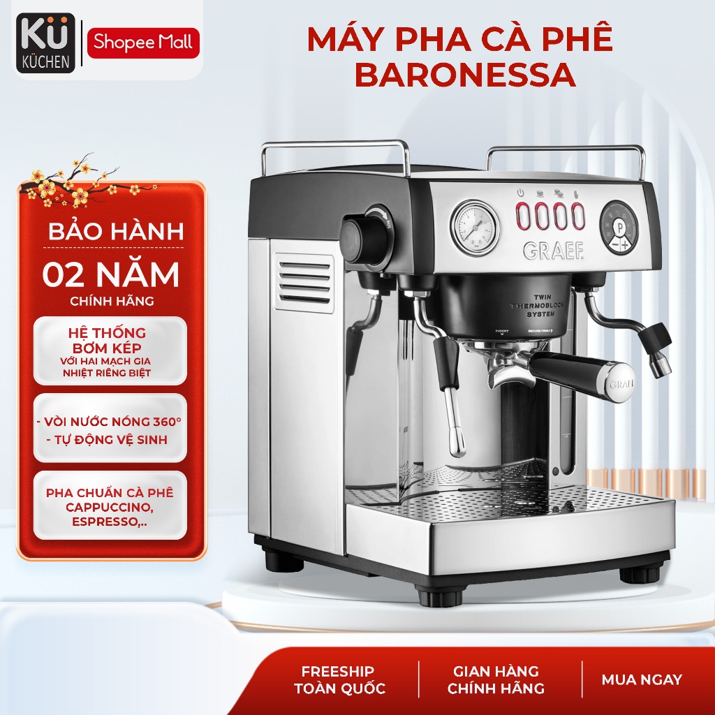 MADE IN GERMANY Máy pha cà phê baronessa từ GRAEF | Phân phối bởi KUCHEN VIỆT NAM