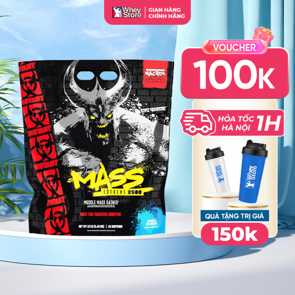 Sữa Tăng Cân Nhanh - Tăng Cơ Nạc Cao Cấp Mutant Mass Extreme 2500 Chính Hãng
