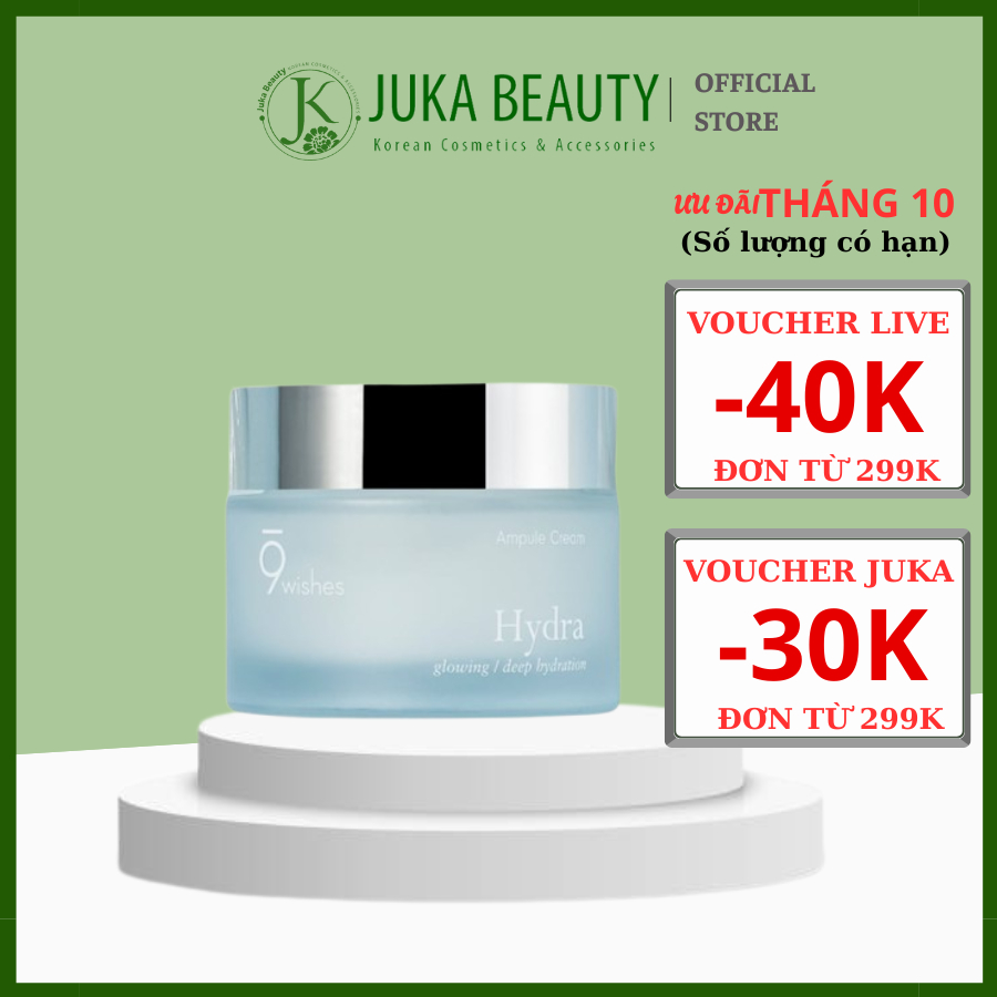 (MẪU MỚI) Kem dưỡng cấp nước 9Wishes HYDRA Ampule Cream 50ml