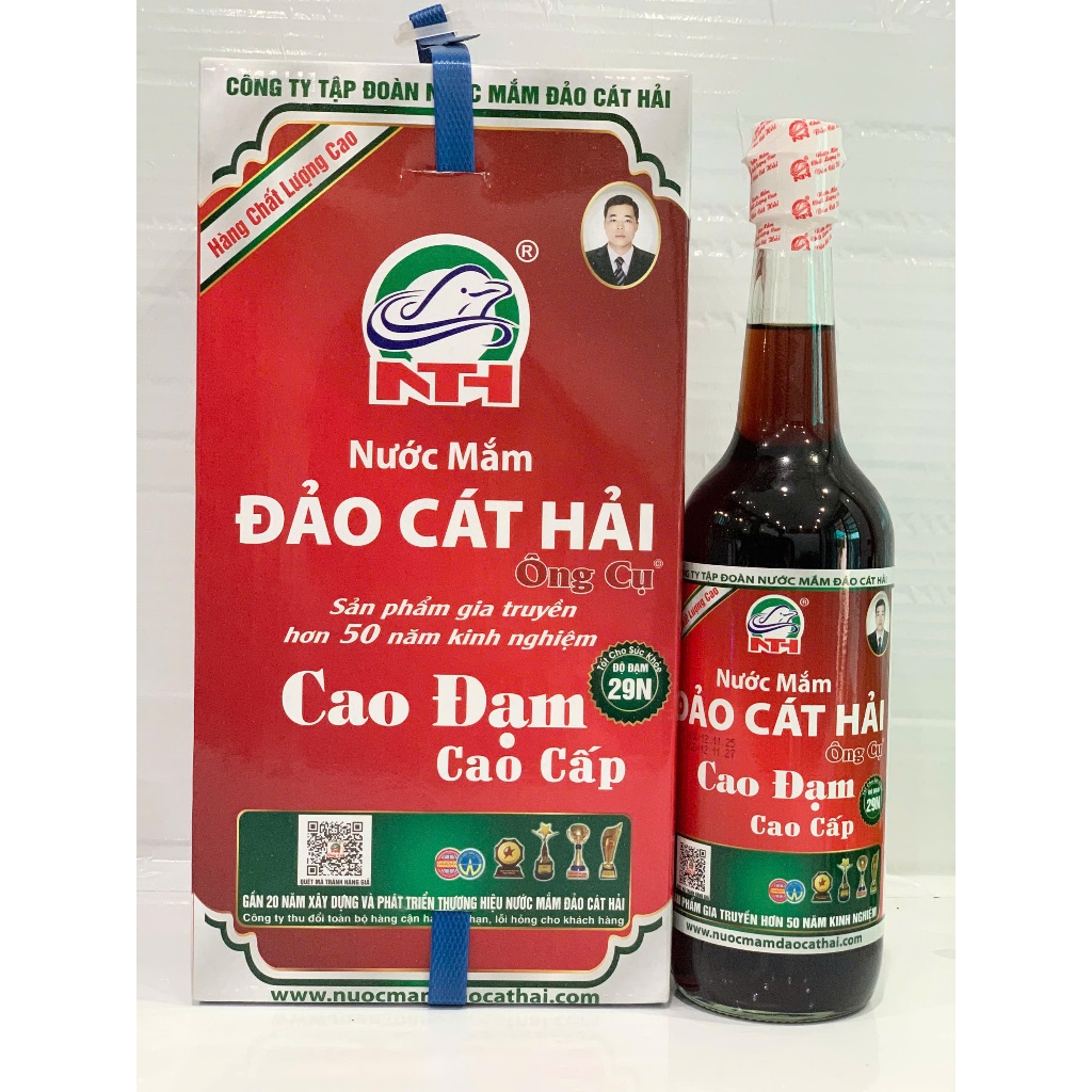Nước mắm Cao Đạm cao cấp ông cụ 29 độ đạm, 650ml/1 chai