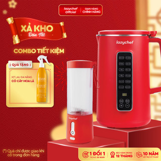   Combo tiết kiệm  Máy Làm Sữa Hạt Lazychef 12in1 và Máy Xay Sinh Tố Cầm Tay Lazychef 3in1 450ml 
