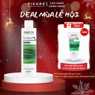  Dầu gội giảm gàu cho da đầu dầu ngứa Vichy Dercos Anti Dandruff DS Dermatological Shampoo 200ml 