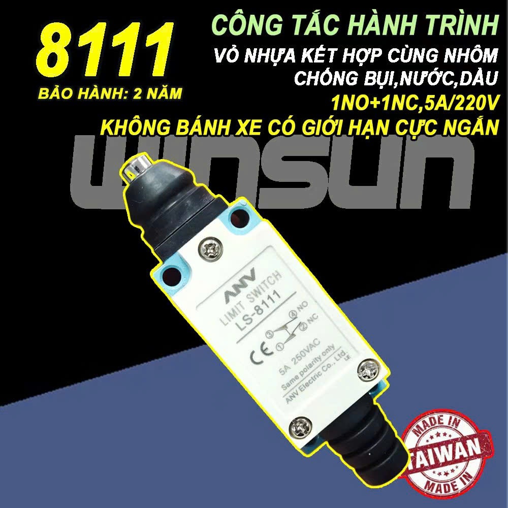 Công tắc hành trình 8111 (ME-8111) kín nước giới hạn hành trình, chất lượng tốt, Đài Loan ANV, BH: 2