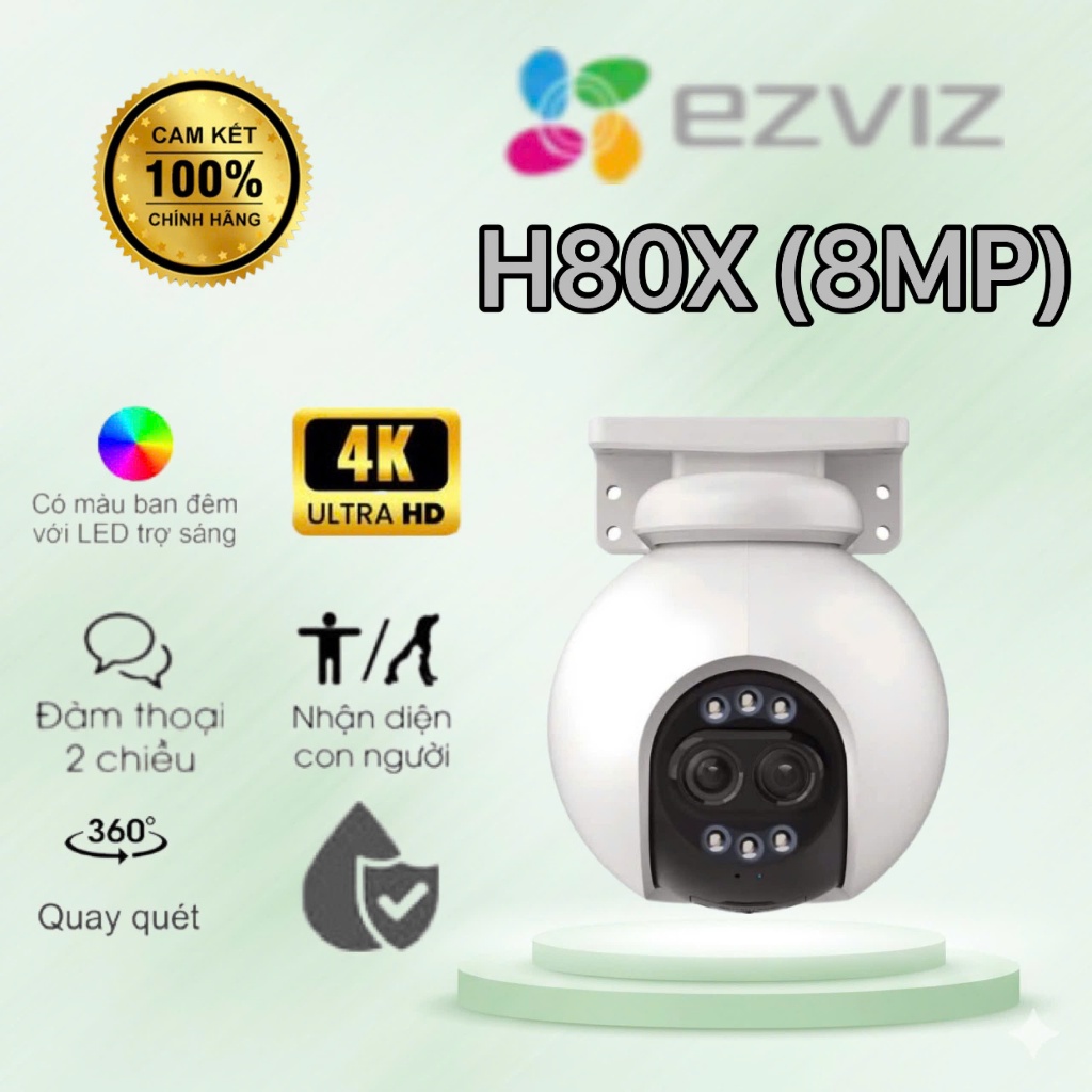 Camera WiFi quay quét EZVIZ H80x Dual 4K